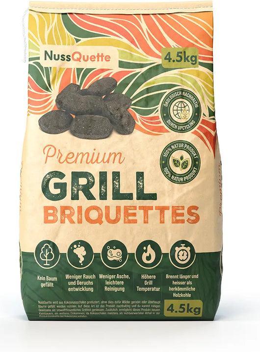 Immagine prodotto NussQuette Nachhaltige Premium Grillbriquettes aus Kokosnussschalen 4.5kg (4.50 kg)