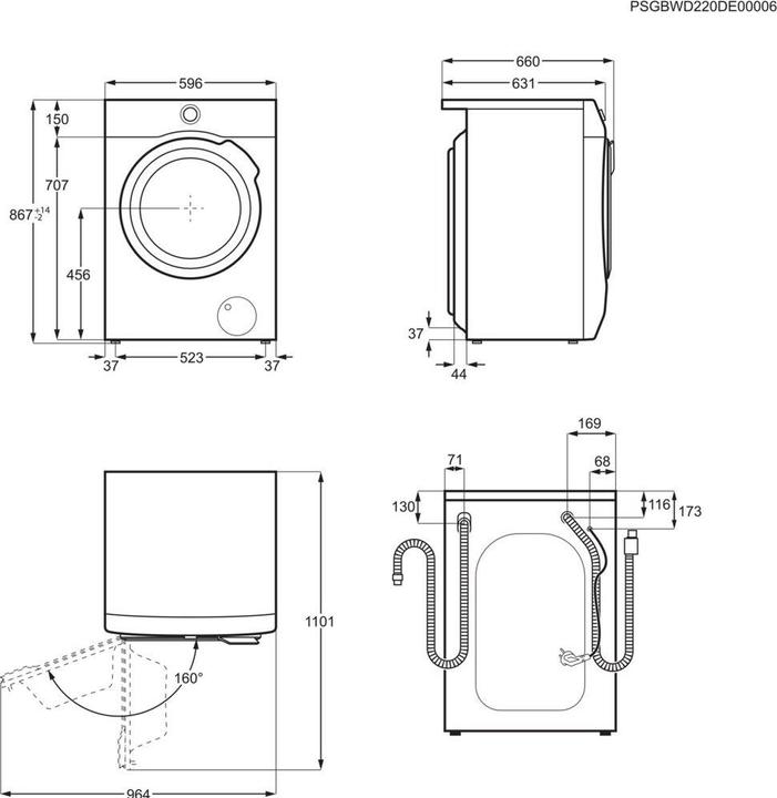Image du produit Electrolux AEG LWR9W80609 Lave-linge séchant