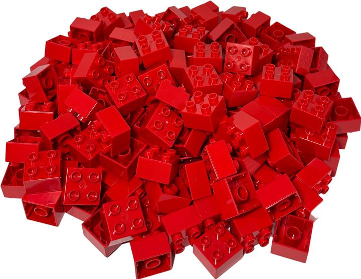 Actual product image LEGO DUPLO® 2x2 bricks Red building blocks Basic bricks - 3437 NEW! Quantity 10x (3437)