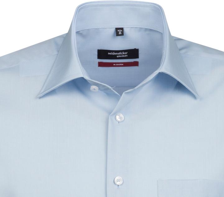 Immagine prodotto Seidensticker Camicia Modern Fit Kent a manica corta non stirata blu (L)