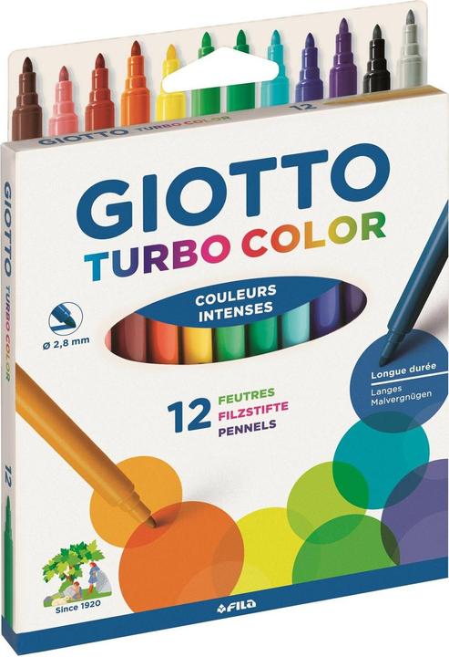 Image du produit Giotto Fibre Pens Turbo Color Multicolor 12 pièces (12x)