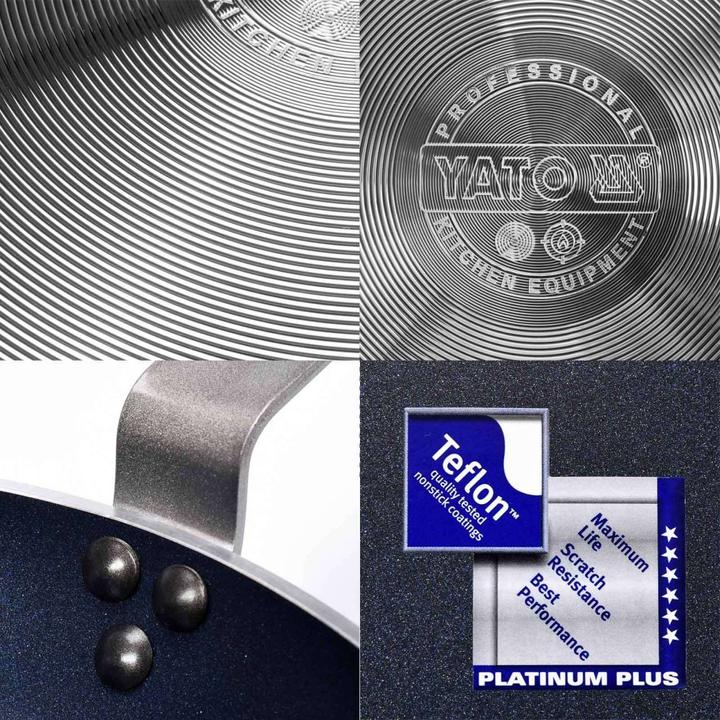 Produktbild Yato Profi Crepe Pfanne Ø260mm in Gastro-Qualität Aluminium Teflon Beschichtung Crepepfanne (26 cm, Pfannenset + Topfset, Aluminium)