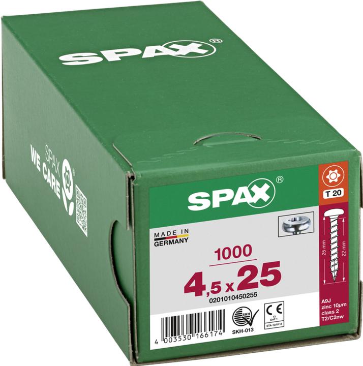 Image du produit Spax Vis pour panneaux d'aggloméré PH T20 4,5x25 mm (1000 Vis par pièce)