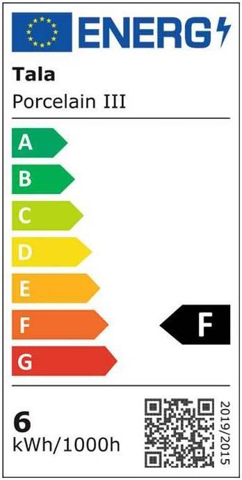 Energie-Label Tala Porcelain II (E27, 540 lm, 1x)