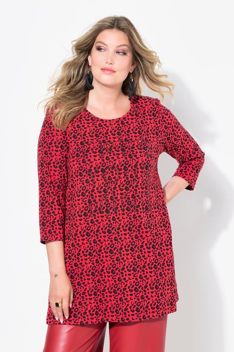 Produktbild Miamoda Longshirt, Leomuster, Glitzer-Statement, 3/4-Ärmel (44)
