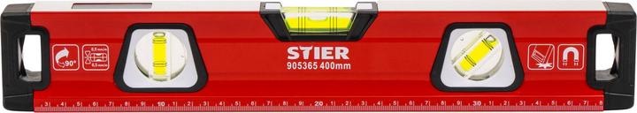 Immagine prodotto Stier Livella a bolla Premium con magnete e tre livelle 400 mm ±0,5 mm/m (40 cm)