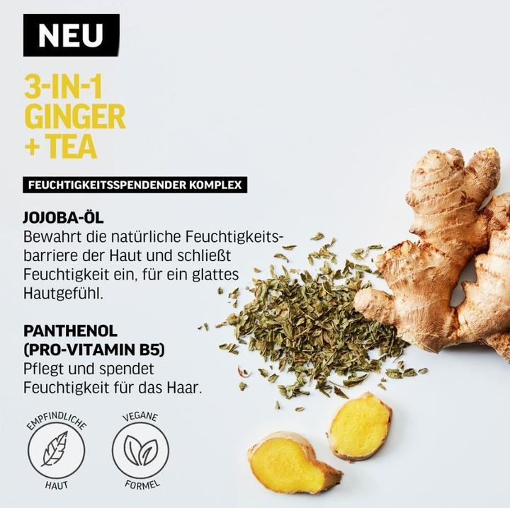 Immagine prodotto American Crew Shampoo, balsamo e lavaggio corpo 3 in 1 allo zenzero e al tè (450 ml)