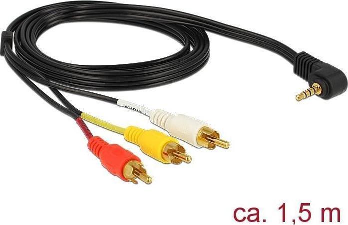 Actual product image Delock 3in1 Klinke – Cinch (1.50 m, 3.5mm jack (AUX), Cinch)