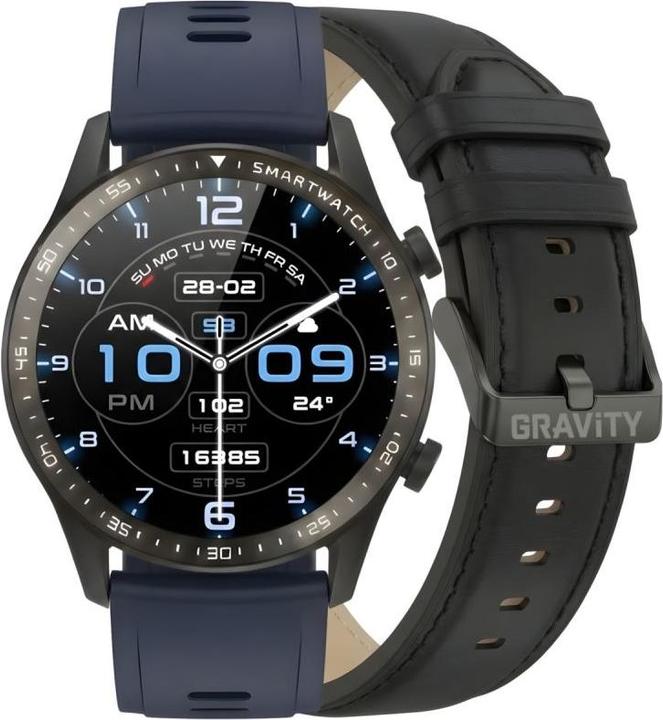 Actual product image Gravity Smartwatch Czarny 2 Paski GT10-5 (46 mm)