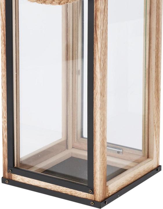 Produktbild Mojawo Laterne aus Holz mit Metalldach Deko-Laternen Höhe 32cm