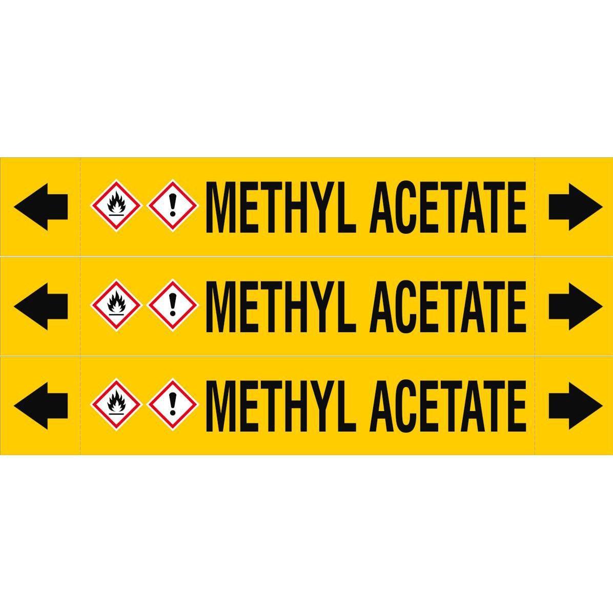 Brady ASME - Rohrmarkierer - Methyl Acetate (ASMEPM-37X230MM-METHYL ACETATE)