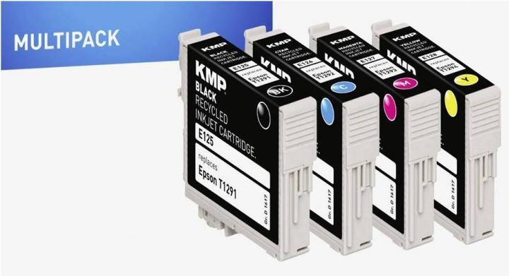 Produktbild KMP E125V Multipack BK/C/M/Y kompatibel mit Epson T 129 (M, C, Y, BK)