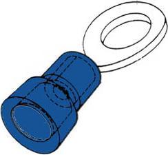 Actual product image Velleman Ring Terminal Blue 4.3Mm