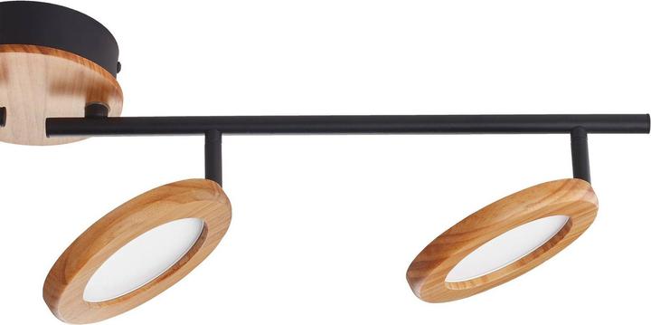 Actual product image Lindby Manel LED spotlight wood 4-light (1180 lm)