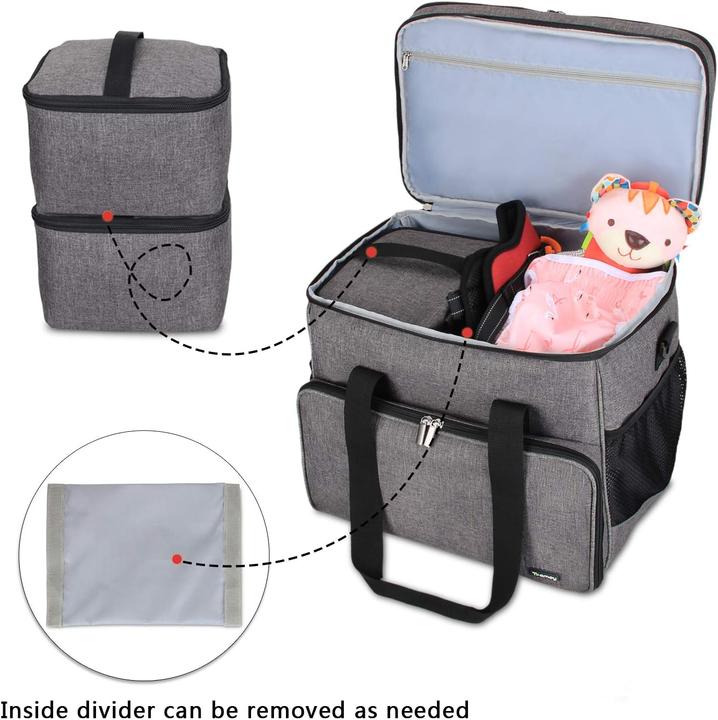 Produktbild Teamoy Reisetasche für Hundeausrüstung (Gross, Grau) (Katze, Hund, Faltbar)