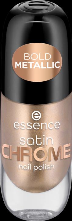 essence satin CHROME nail polish (Robotic Rose, Farblack)