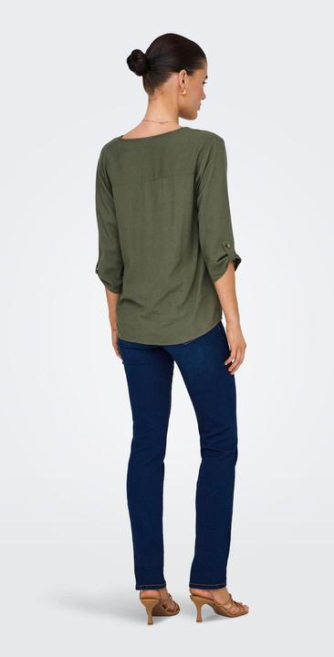 Produktbild JdY Normal geschnitten V-Ausschnitt Umgeschlagene Ärmelbündchen Top Top (XL)