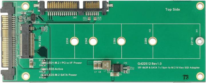 Actual product image Delock U.2 or SATA to M.2 Adapter