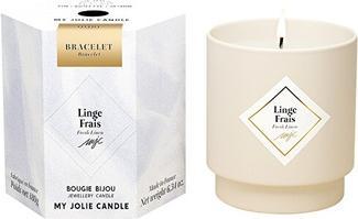 Produktbild My Jolie Candle - Scented candle 36h with bracelet Gold Les Surprenantes Fresh linen 320282 (180 g)