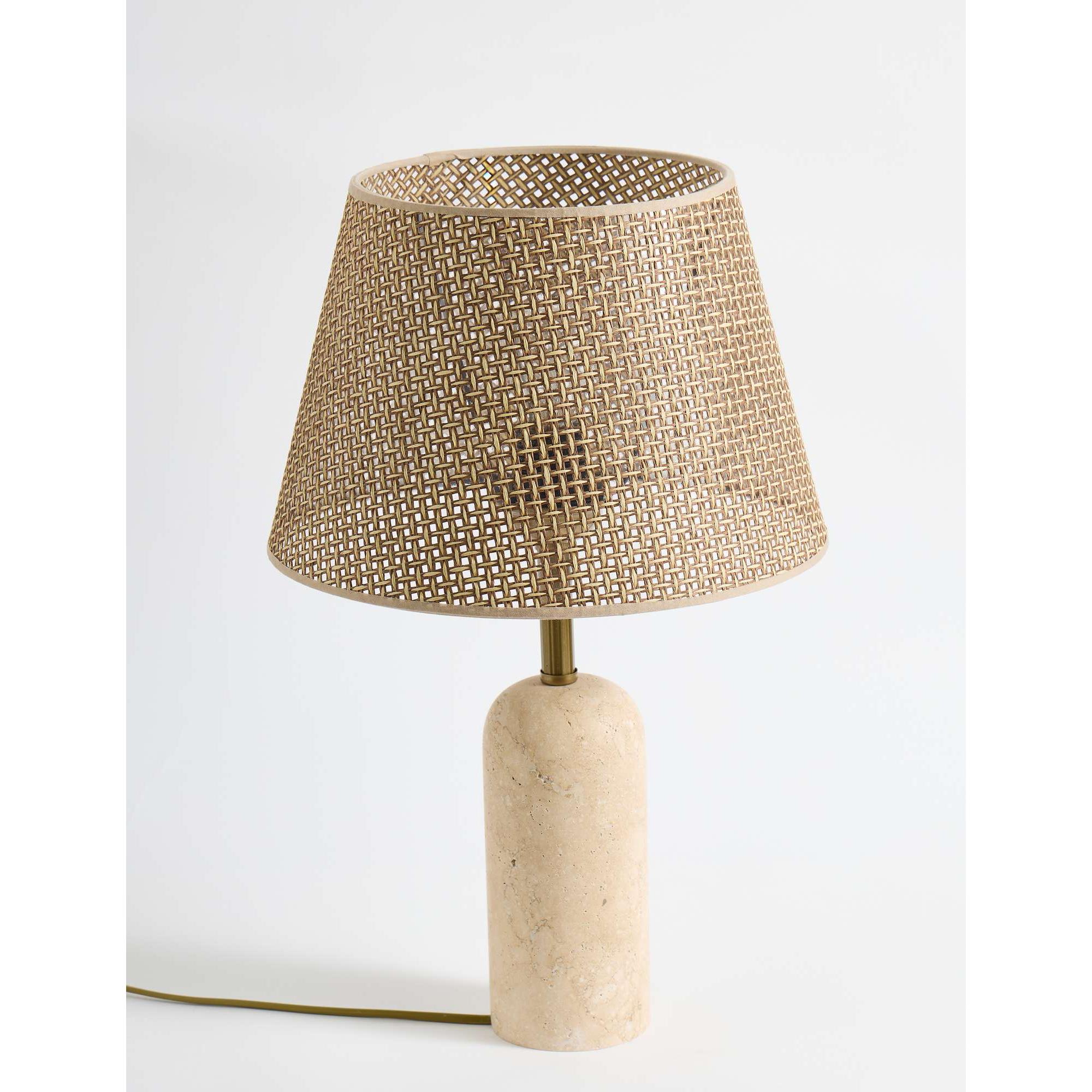 Opviq, Lampada da tavolo, Solara Woven Traverten Table Lamp (E27)
