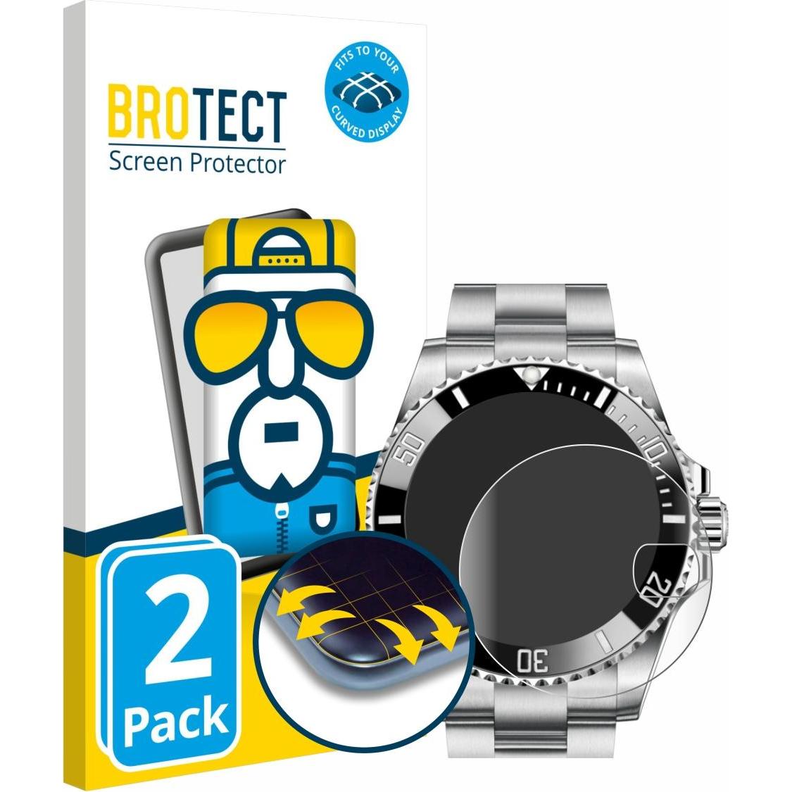 BROTECT Full-Screen Pellicola, Pellicola protettiva per smartwatch, Trasparente