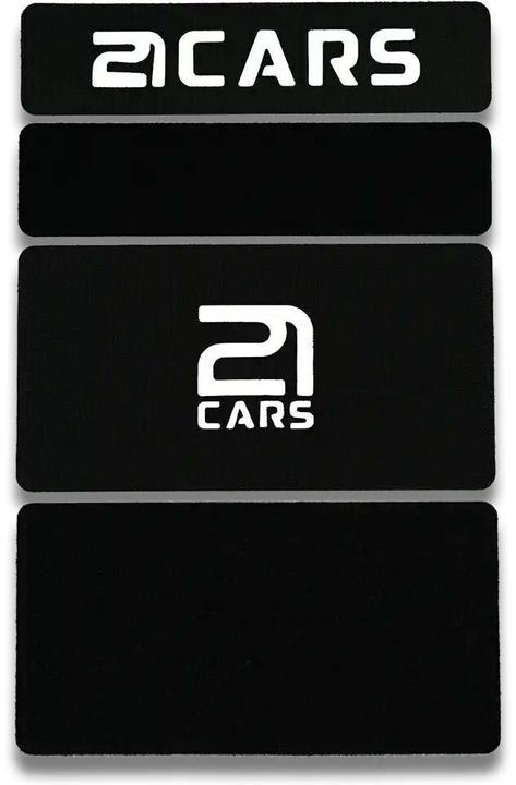 Produktbild 21cars Klett Wechselschild Nummernschild Kennzeichenhalter | Rahmenlos (Front + Heck, Hochformat)