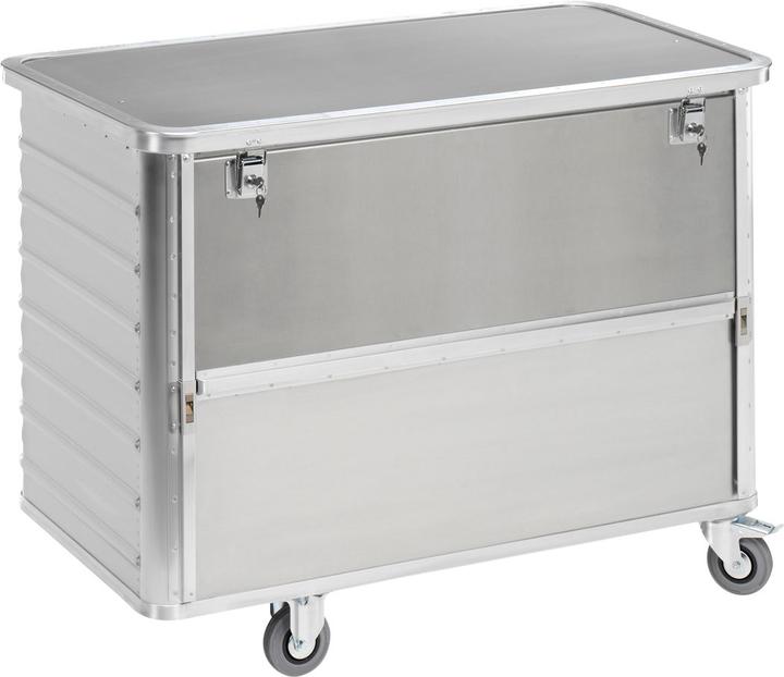 Produktbild Gmöhling Alu-Kastenwagen, absenkbare Seitenwand (250 kg)