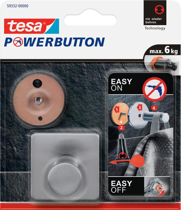 Produktbild tesa Powerbutton Doppelhaken Classic