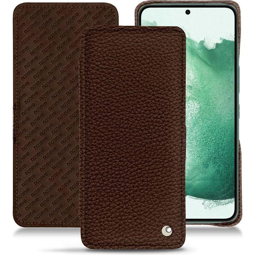 Noreve Lederschutzhülle horizontal (Samsung Galaxy S22+ 5G), Smartphone Hülle, Braun