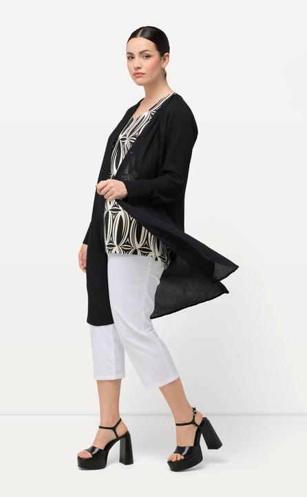 Produktbild Ulla Popken Longbluse, Struktur, A-Linie, Tunika-Ausschnitt, Langarm (42, 44)