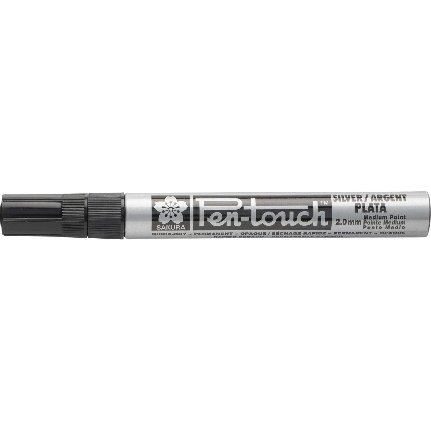 Thumbnail - Sakura, Marker, Lackmarker Pen-Touch 2.0 mm, M, Silber (Schwarz, Silber, 2 mm, 1 x)