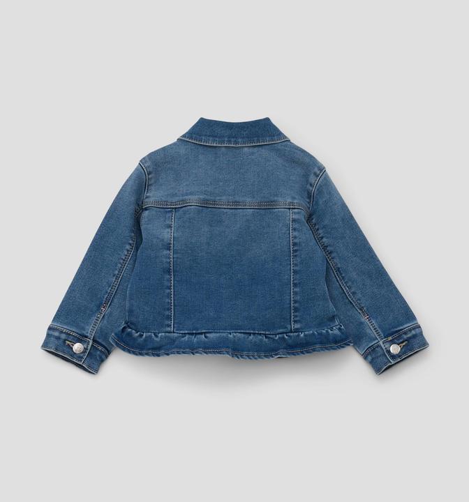 Produktbild s.Oliver Indoor-Jacke Jeansjacke mit Chiffonblume (80)