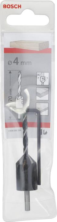 Produktbild Bosch Professional Zubehör Holzspiralbohrer mit 90°-Senker, 4 mm, 16 mm (4 mm)