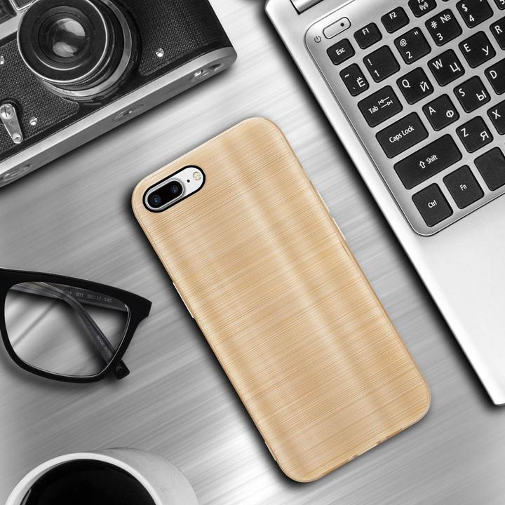 Actual product image Cadorabo Case for Apple iPhone 7 PLUS / 7S PLUS / 8 PLUS in TPU Brushed Camera Protection LM160 Style (Apple iPhone 7 Plus, Apple iPhone 7s Plus)