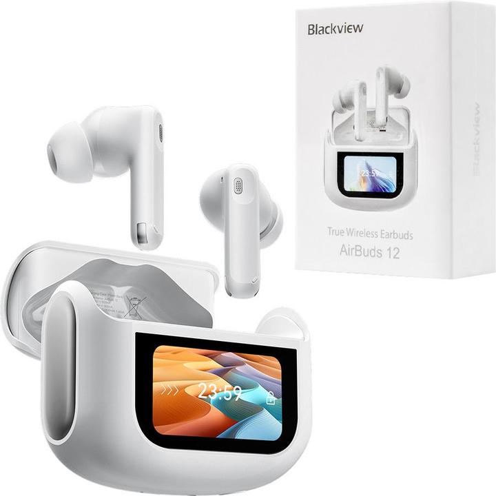 Actual product image Blackview Airbuds 12 (Écran d'Affichage Tactile - Bluetooth 5.4) Blanc (Wireless)