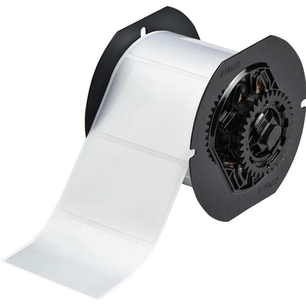 Brady, Etiketten, B33-19-434, metallisierter Polyester, Silber, glänzend, 76.20 x 50.80 mm, extrem stark hafte