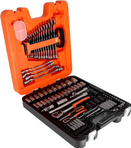 Produktbild Bahco 1/4"- und 1/2"-Steckschlüssel-Satz inklusive Ring-Maulschlüsseln/Schraubendreher-Einsätzen - 108-