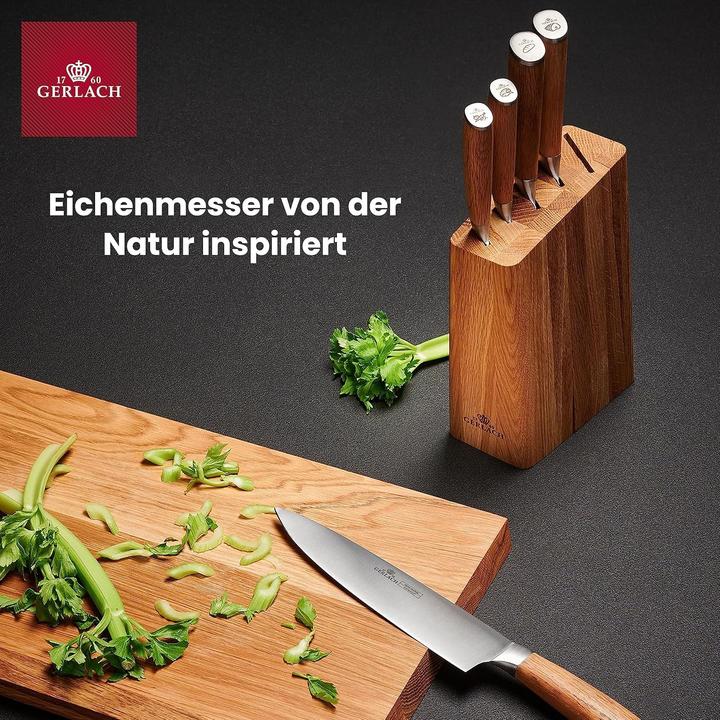 Actual product image Gerlach KNIFE SET BLOCK 5 pcs. NATURAL