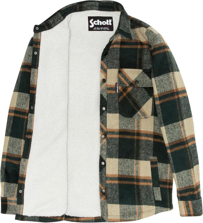 Actual product image Schott Nyc Cary Double-Sided Sherpa Checked Jacket (S)