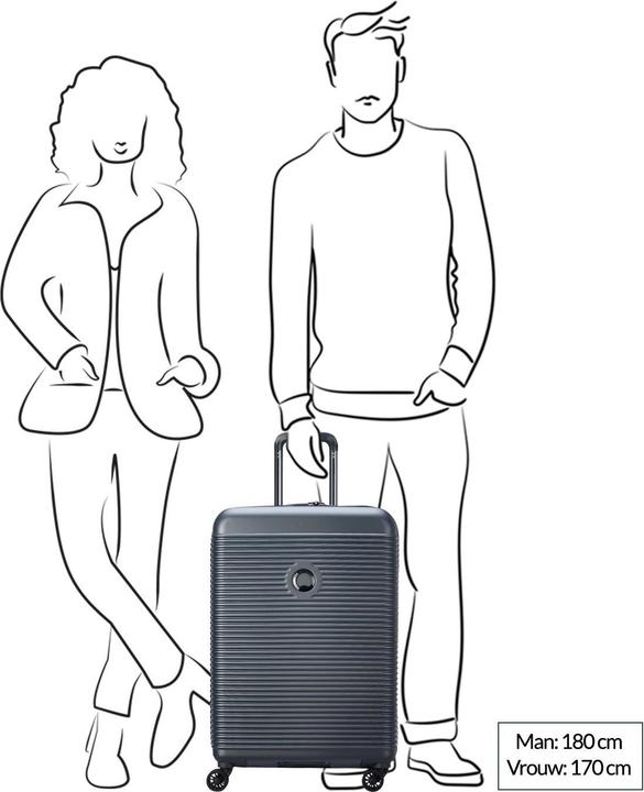 Actual product image Delsey Freestyle travel suitcase 67 cm - Gray (70 l)