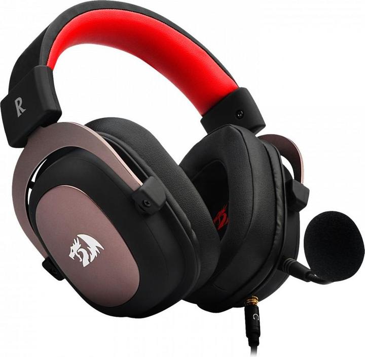 Actual product image Redragon H510 Zeus Headset Wired Head-band Gaming USB Type-A Black, Pink, Red (Cable)