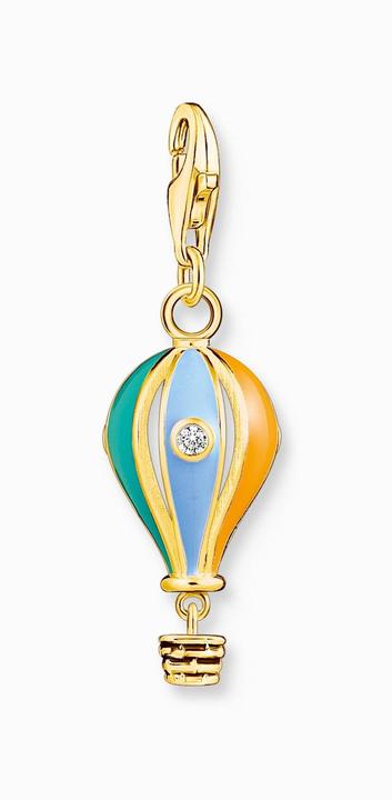 Produktbild Thomas Sabo Charm-Anhänger Bunter Heissluftballon Vergoldet (Vergoldet, Kaltemaille, 925 Sterling Silber)