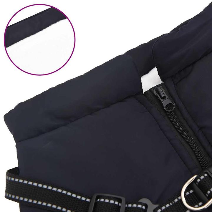 Actual product image vidaXL Dog coat with harness Waterproof (48, Dog coat)