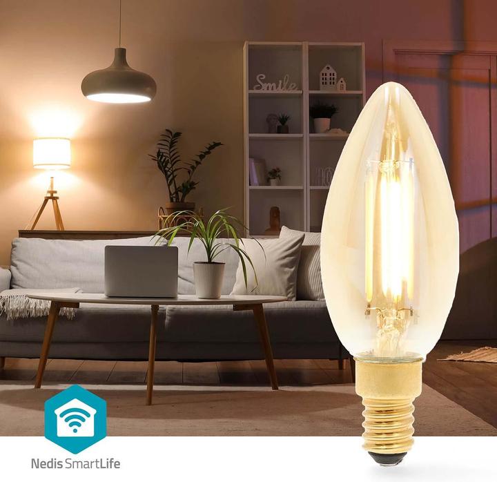 Produktbild Nedis WIFILRF10C37 Smartlife LED Filament Lampe WLAN E14 470 lm 4.9 W Warmweiss 1800 - 3000 K Glas A (E14, 470 lm, 1x)
