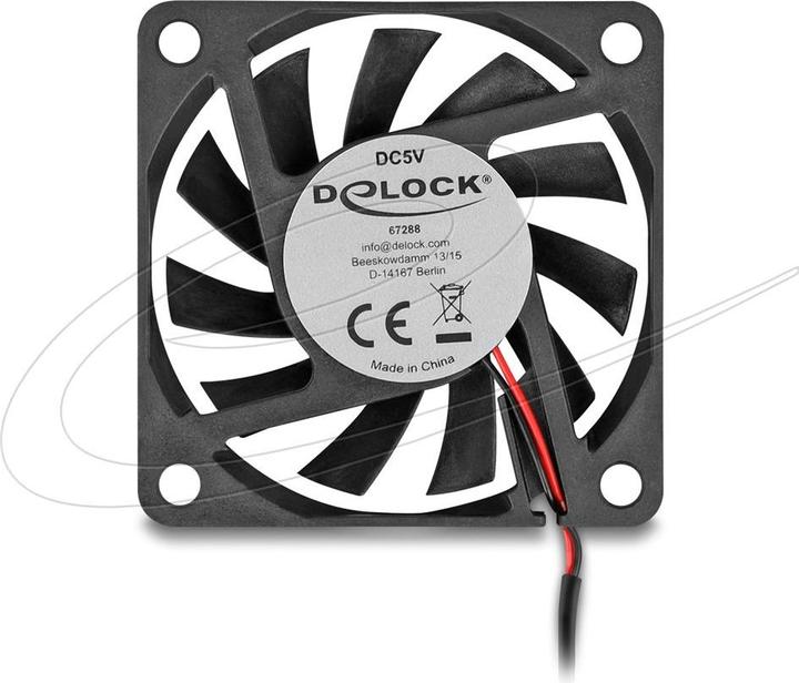 Actual product image Delock Axiallüfter 5 V DC, 60 x 60 x 10 mm schwarz (60 mm, 1x)