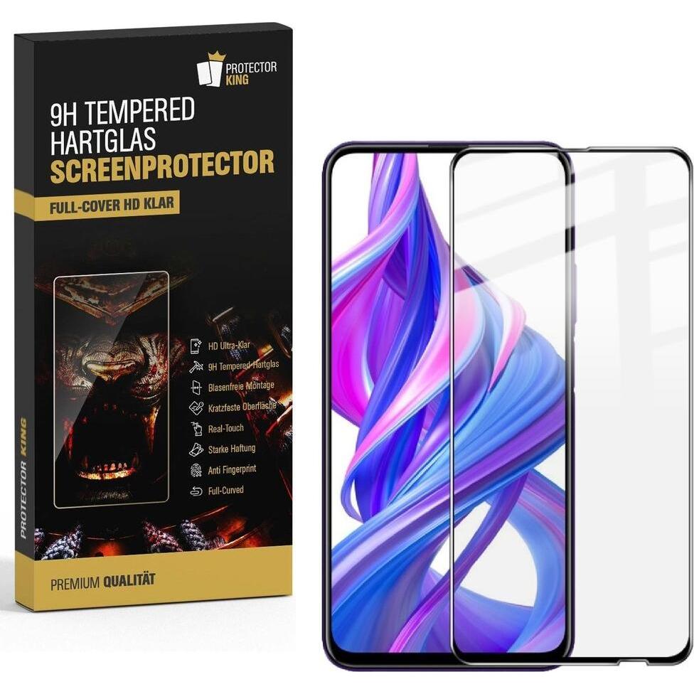 Protectorking 6x echtes Tempered 9H Panzerhartglas 3D KLAR (6 Stück, Honor 9X), Smartphone Schutzfolie, Transparent