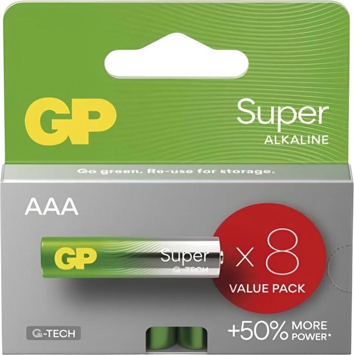 Produktbild GP Batteries 4+4 GP Super Alkaline 1,5V AAA Micro LR03 Neu 03024ADHETA-B8 (8 Stk., AAA)