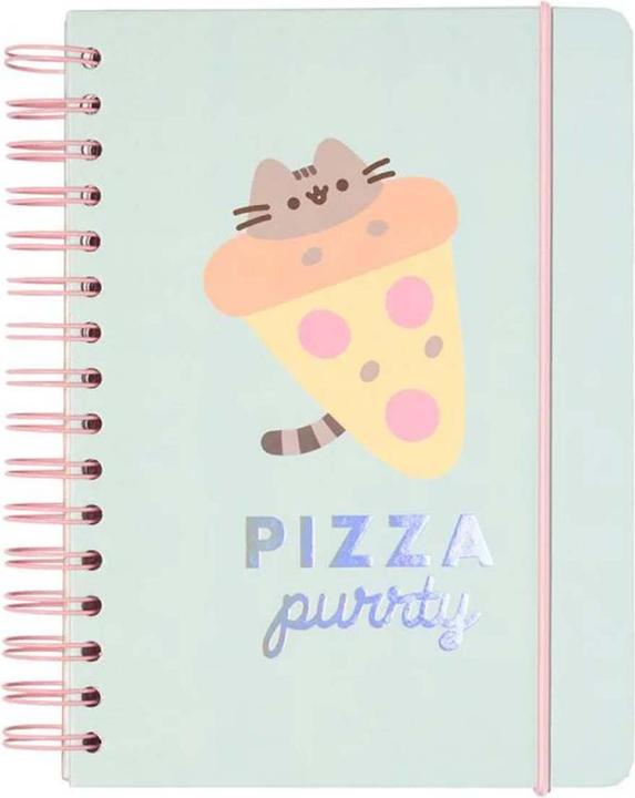Actual product image Notebook Pusheen A5, blank, light green (A5, Plain, Hardcover)