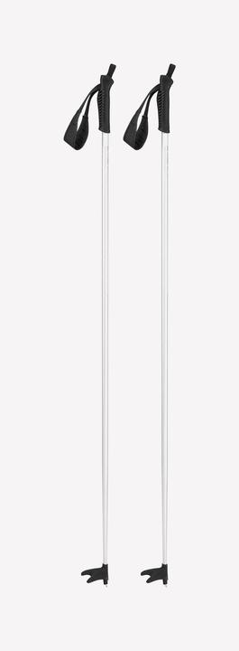 Inovik Kids' aluminium cross-country skiing poles 120 - White (100 - 140 cm)