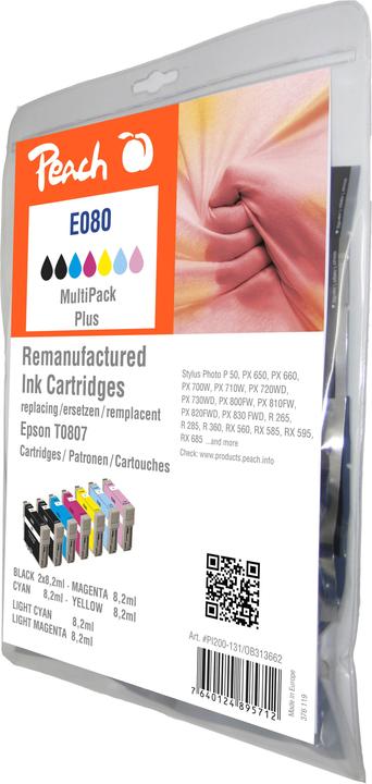 Immagine prodotto Peach T0807 Multipack (M, C, Y, LC, ML, FC)